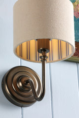 Joules Farley Wall Light Satin Bronze With Shade