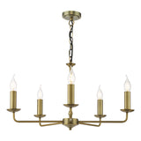 Dar Favian 5 Light Pendant Matt Bronze Fitting Only