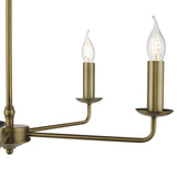 Dar Favian 5 Light Pendant Matt Bronze Fitting Only
