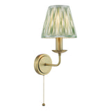 Dar Favian Wall Light Matt Bronze With Ikat Green Shade