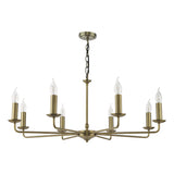Dar Favian 8 Light Pendant Matt Bronze Fitting Only