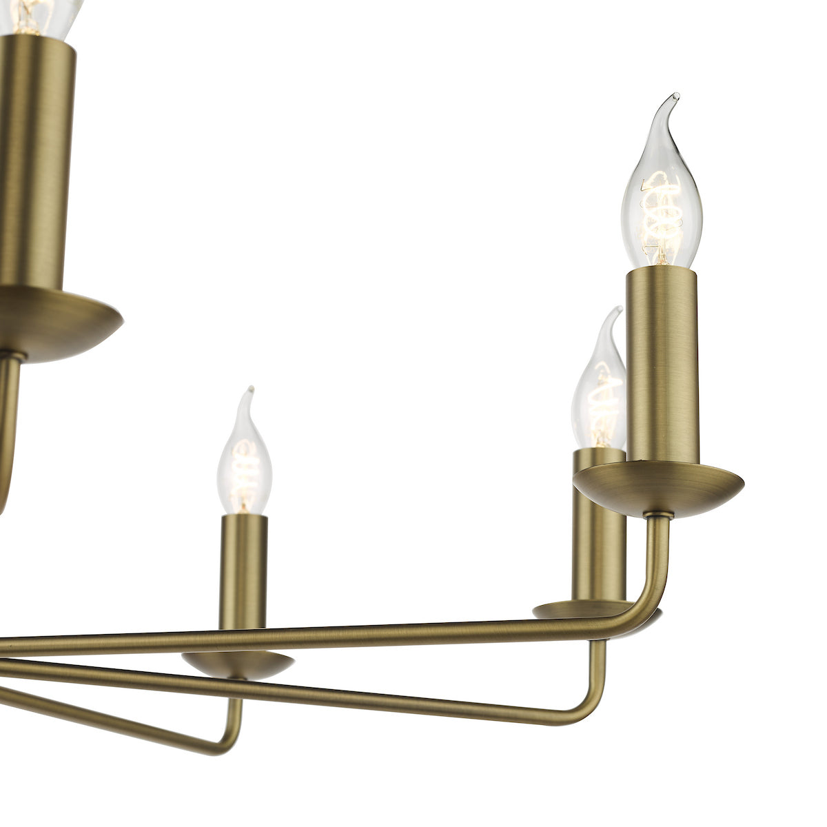 Dar Favian 8 Light Pendant Matt Bronze Fitting Only