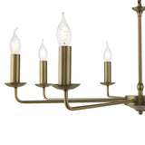 Dar Favian 8 Light Pendant Matt Bronze Fitting Only