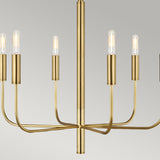 Feiss Brianna 6 lt Chandelier Brass