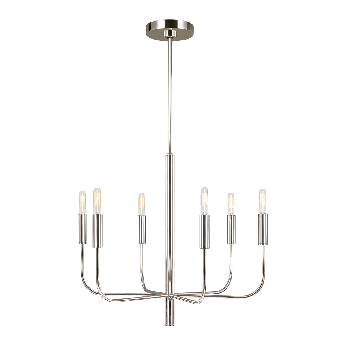Feiss Brianna 6 lt Chandelier Silver