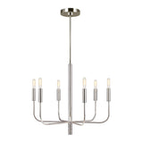 Feiss Brianna 6 lt Chandelier Silver