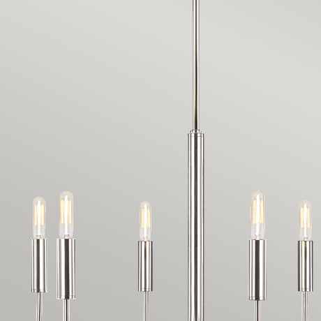Feiss Brianna 6 lt Chandelier Silver