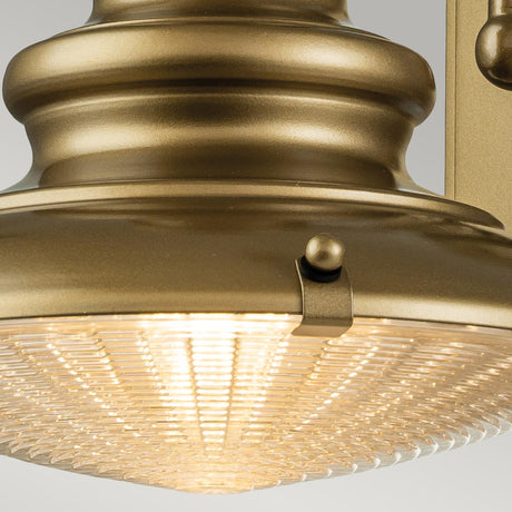 Feiss Redding Station 1 Light Small Wall Lantern Brass