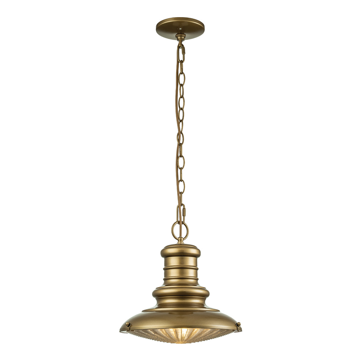 Feiss Redding Station 1 Light Medium Chain Lantern Brass
