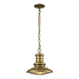Feiss Redding Station 1 Light Medium Chain Lantern Brass