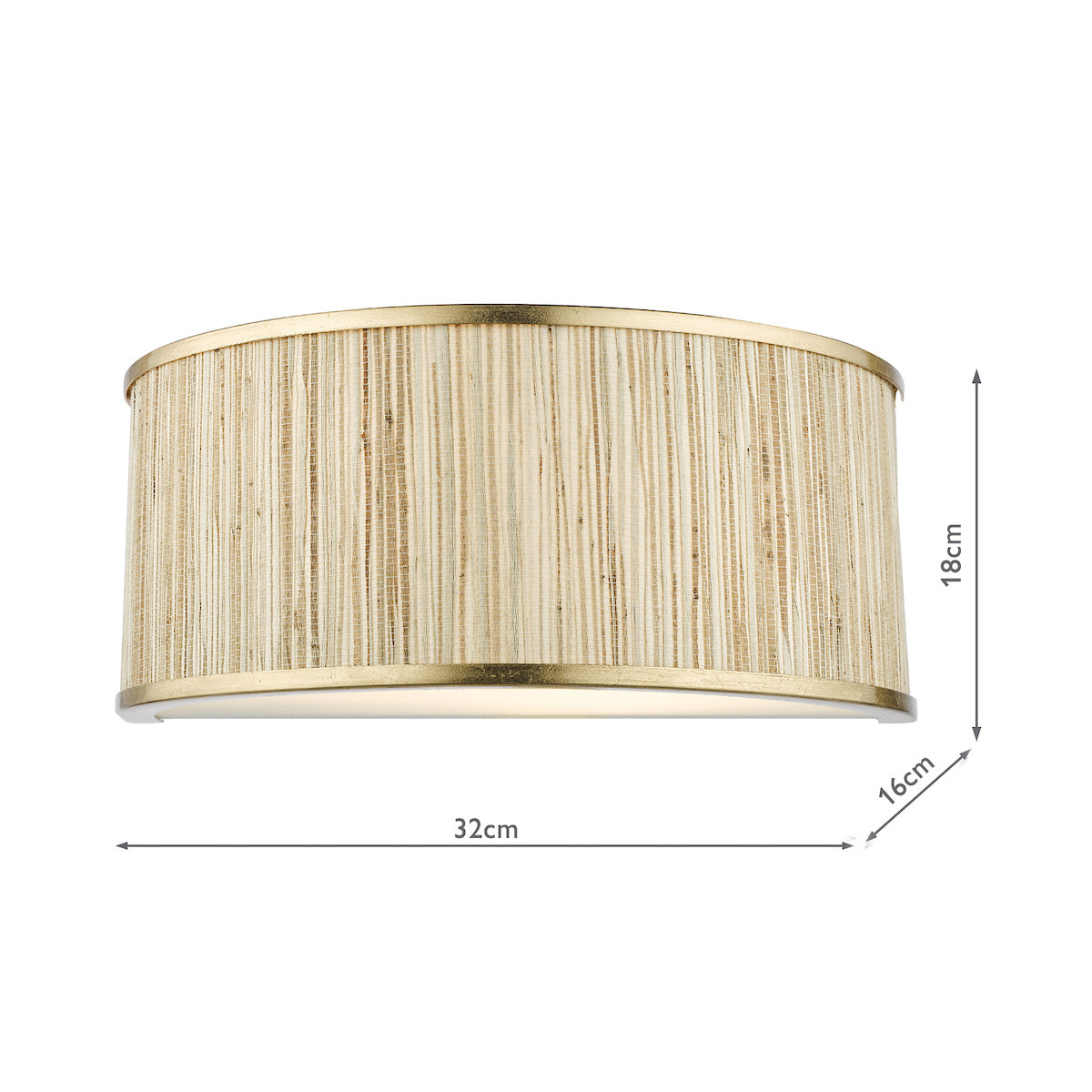 Dar Fenella Wall Light Gold Leaf and Seagrass –  from Amos Lighting + Home