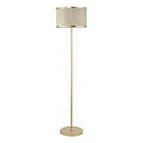 Dar Fenella Floor Lamp Gold Leaf and Seagrass –  from Amos Lighting + Home