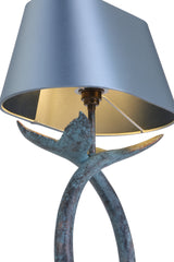 David Hunt Fluke Table Lamp Distressed Verdigris Base Only