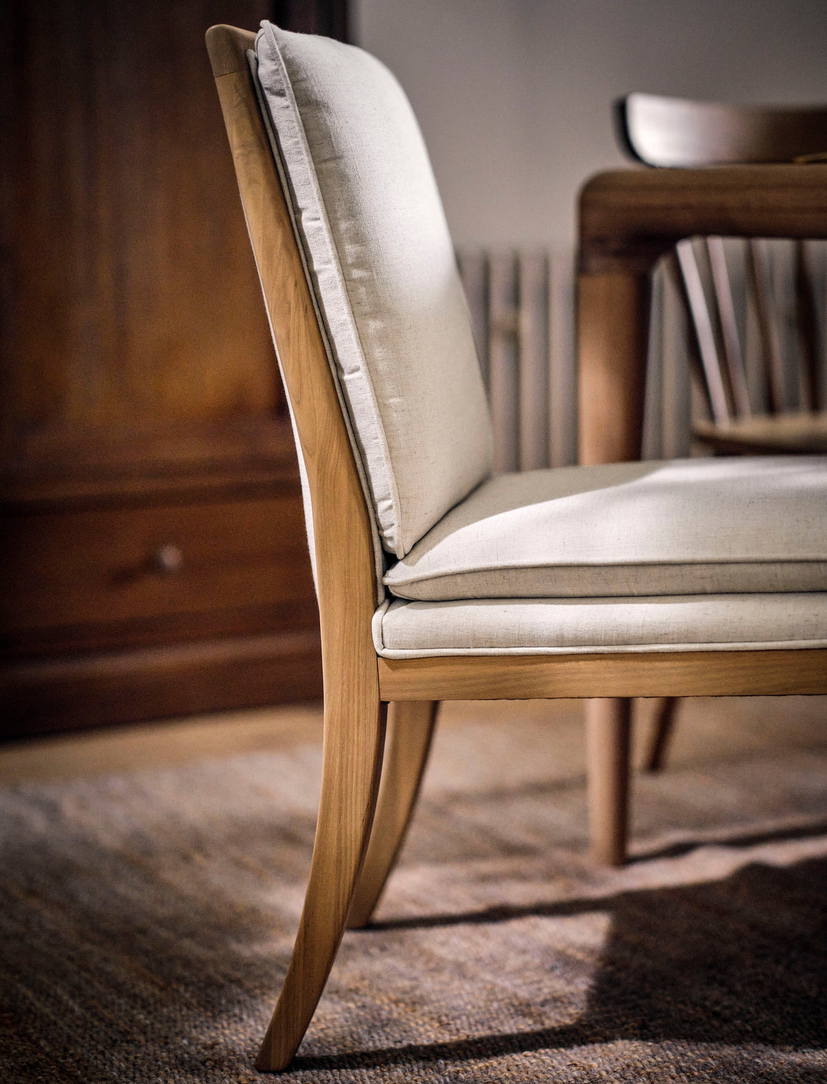 Garden Trading Farmoor Dining Chair Ash Wood, Natural, Set of 2