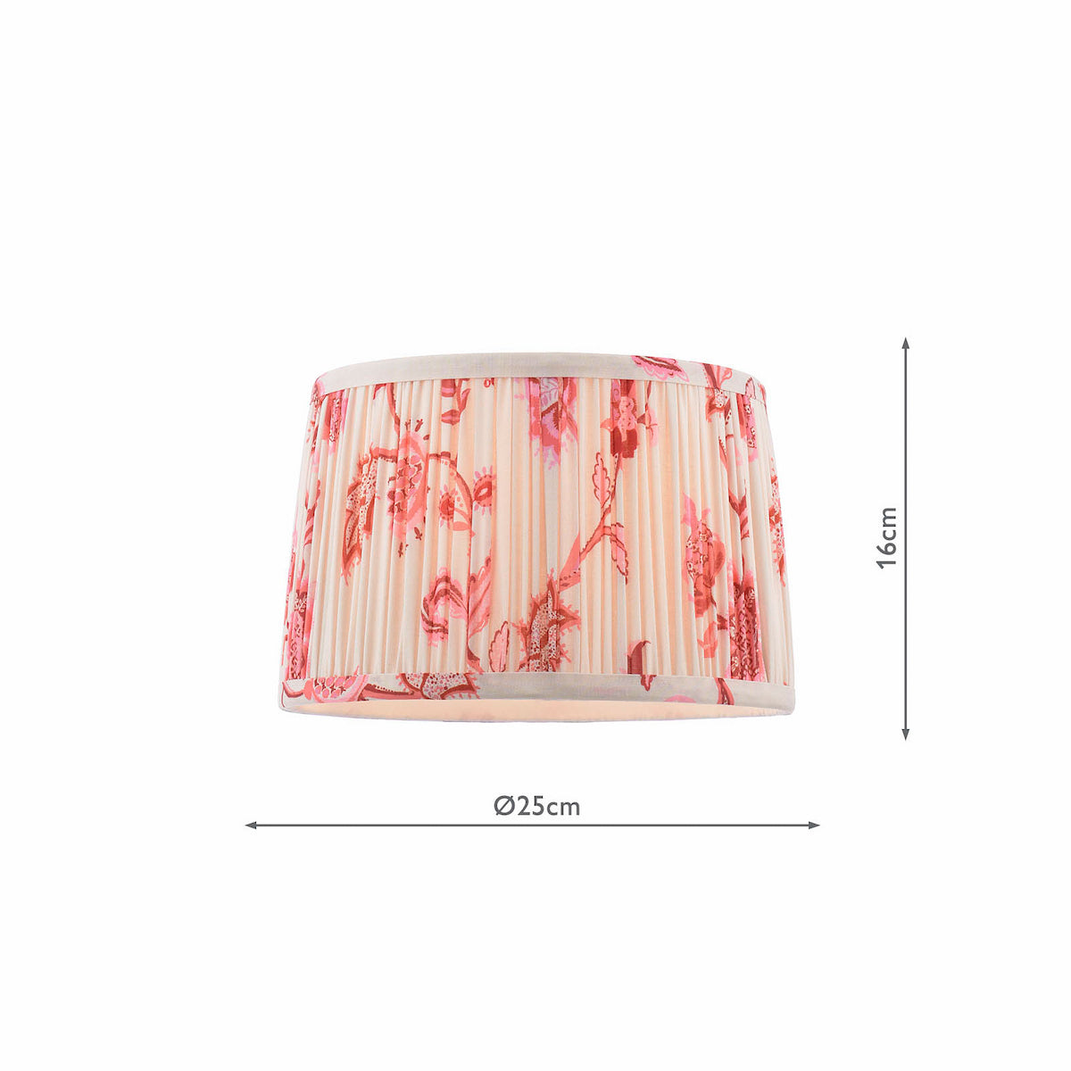 Joules Folly Pink Cotton Tapered Drum Shade 25cm