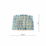 Joules Folly Blue Cotton Tapered Drum Shade 25cm