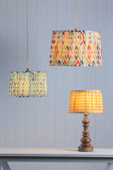 Joules Folly Yellow Cotton Tapered Drum Shade 25cm