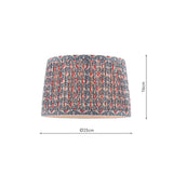 Joules Folly Multi Coloured Cotton Tapered Drum Shade 25cm