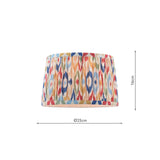 Joules Folly Multi Coloured Artful Cotton Tapered Drum Shade 25cm