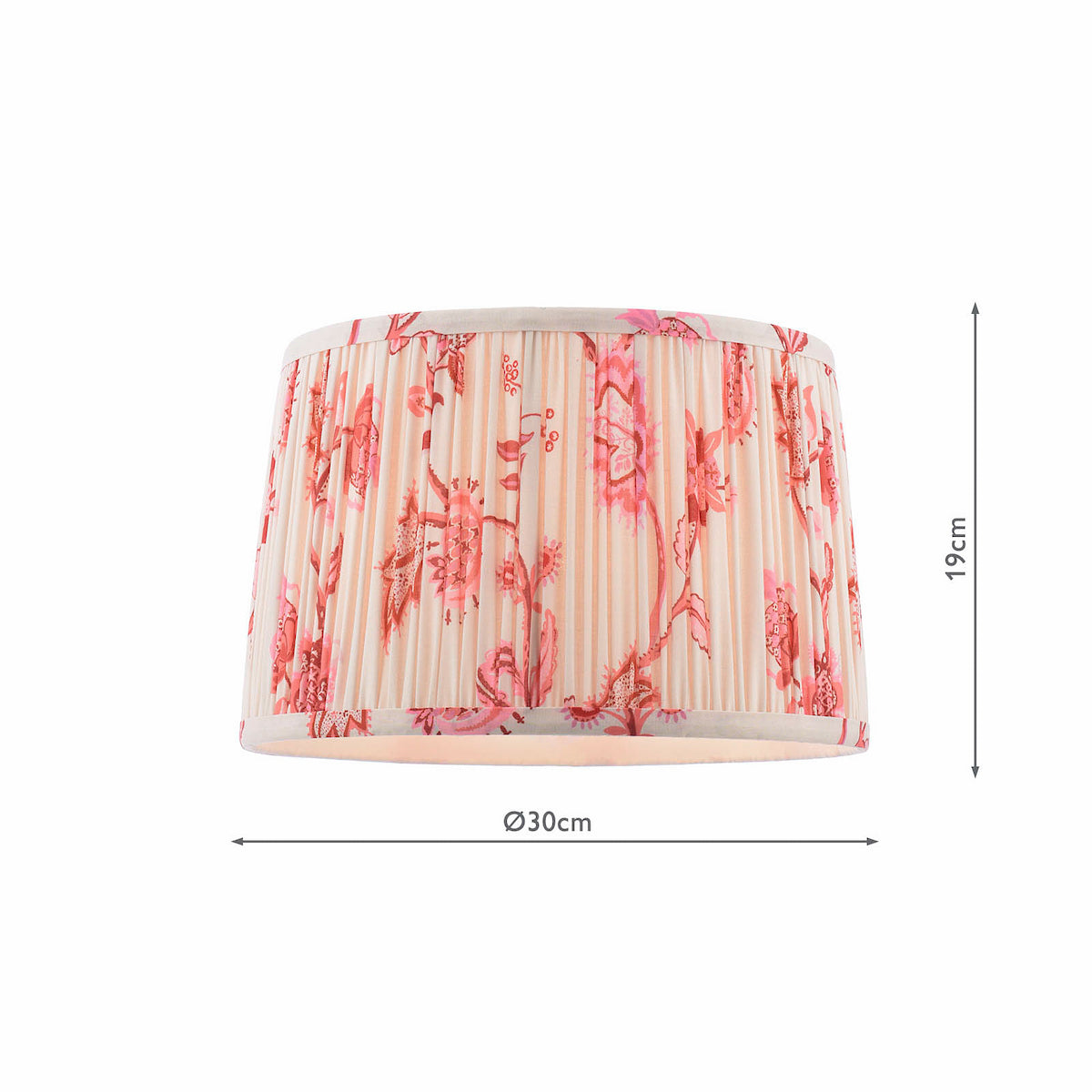 Joules Folly Pink Cotton Tapered Drum Shade 30cm