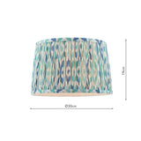 Joules Folly Blue Cotton Tapered Drum Shade 30cm