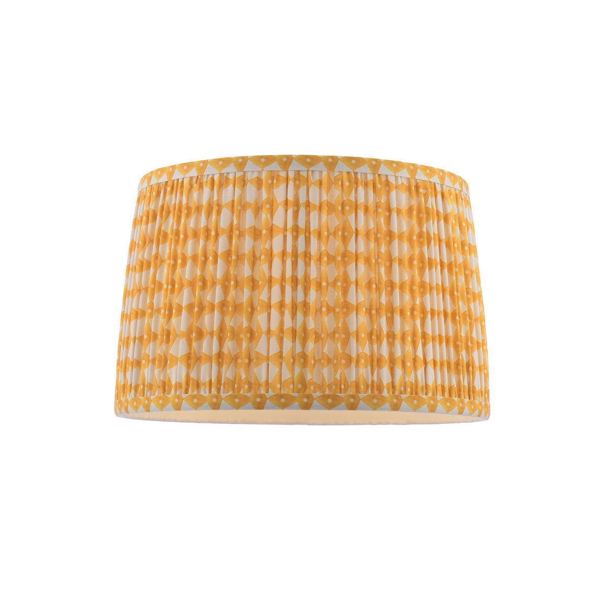 Joules Folly Yellow Cotton Tapered Drum Shade 30cm