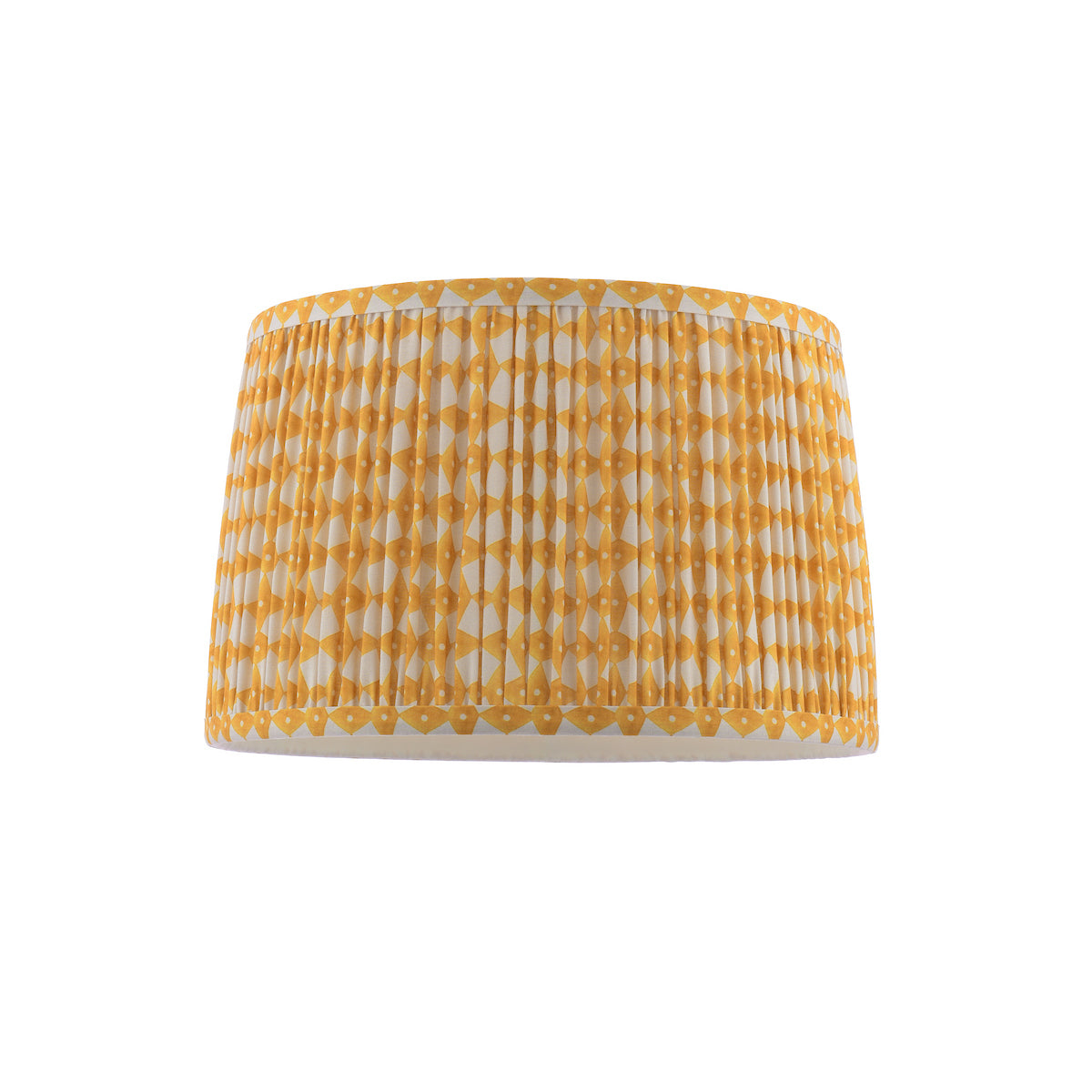 Joules Folly Yellow Cotton Tapered Drum Shade 30cm