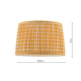 Joules Folly Yellow Cotton Tapered Drum Shade 30cm