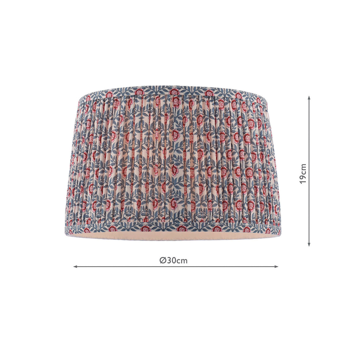 Joules Folly Multi Coloured Cotton Tapered Drum Shade 30cm