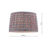 Joules Folly Multi Coloured Cotton Tapered Drum Shade 30cm