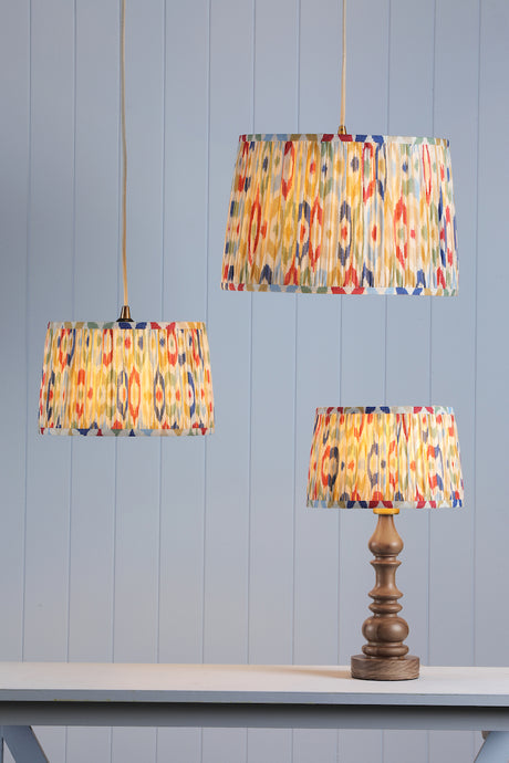 Joules Folly Multi Coloured Artful Cotton Tapered Drum Shade 30cm