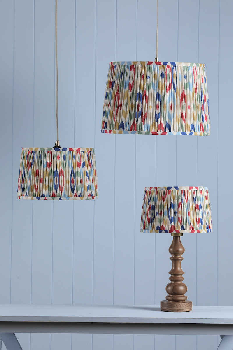 Joules Folly Multi Coloured Artful Cotton Tapered Drum Shade 30cm