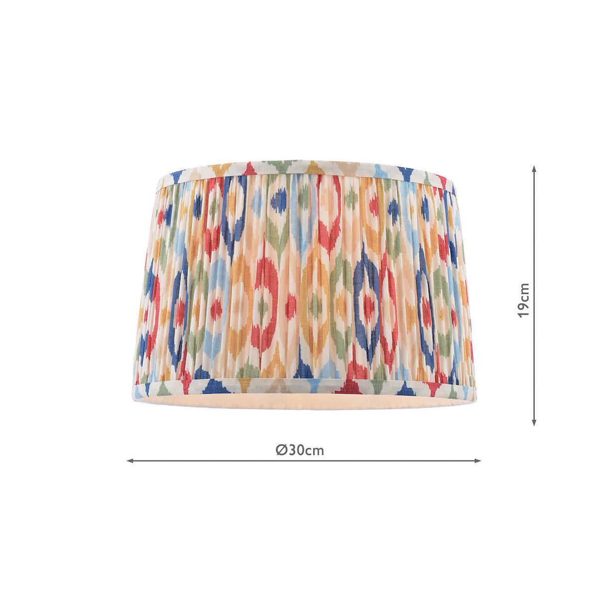 Joules Folly Multi Coloured Artful Cotton Tapered Drum Shade 30cm