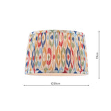 Joules Folly Multi Coloured Artful Cotton Tapered Drum Shade 30cm