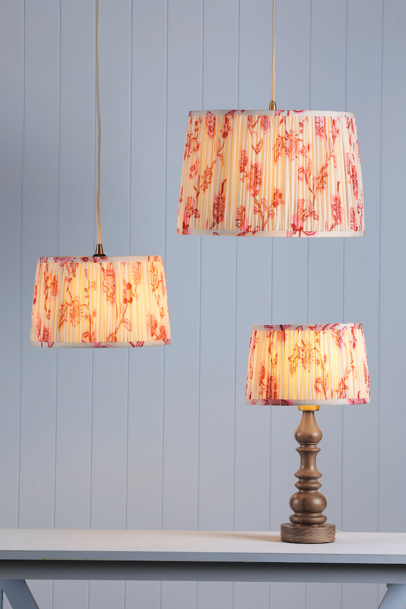 Joules Folly Pink Cotton Tapered Drum Shade 40cm