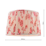 Joules Folly Pink Cotton Tapered Drum Shade 40cm