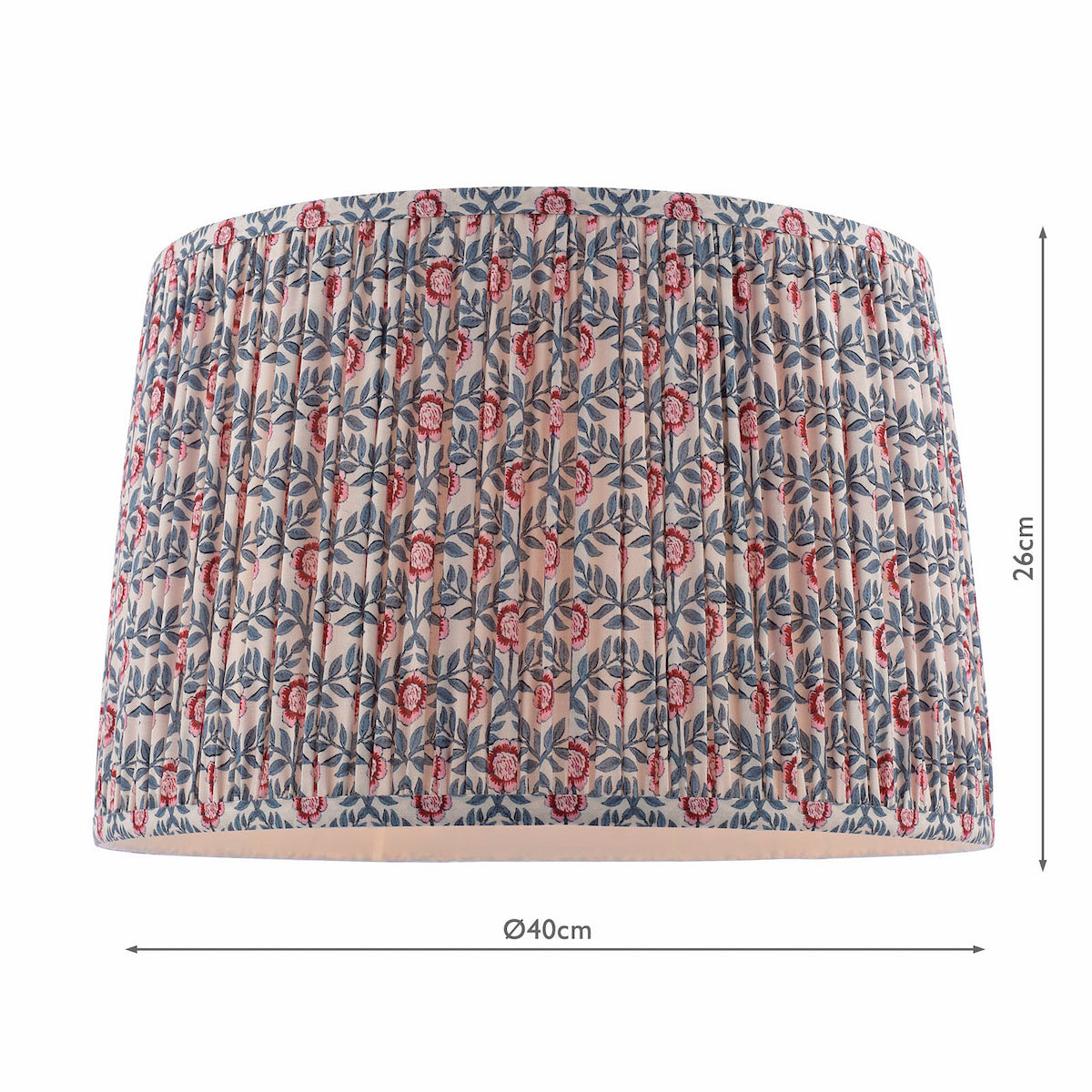 Joules Folly Multi Coloured Cotton Tapered Drum Shade 40cm