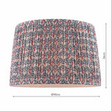 Joules Folly Multi Coloured Cotton Tapered Drum Shade 40cm