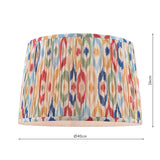 Joules Folly Multi Coloured Artful Cotton Tapered Drum Shade 40cm