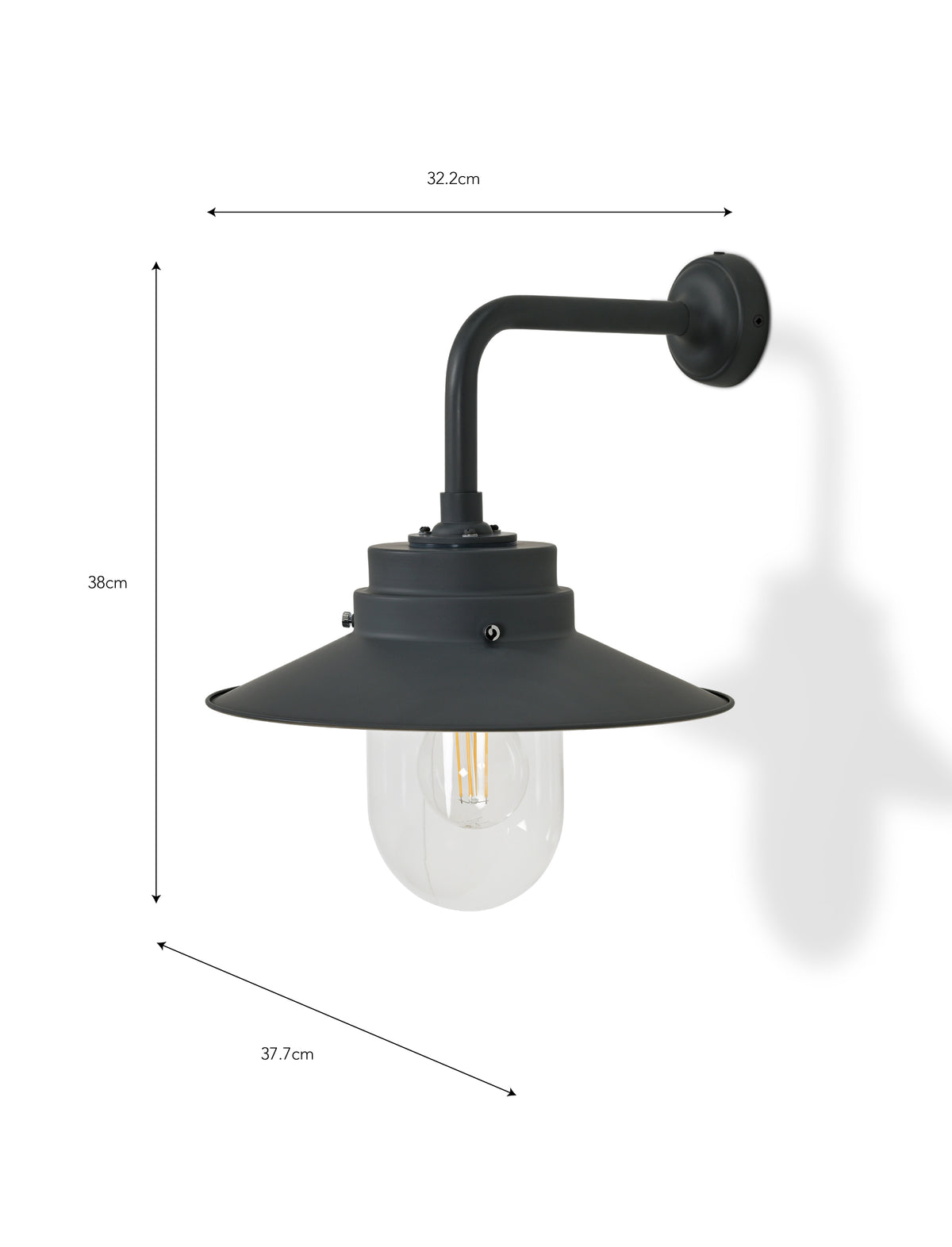 Garden Trading Semington Wall Light Carbon Black