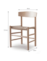 Garden Trading Longworth Dining Chairs Oak Wood, Natural, Set of 2