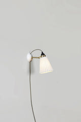 Original BTC Hector Pleat Medium Wall Light Brass, PSC (Plug, Switch & Cable)