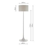 Dar Funchal Floor Lamp Grey with Shade –  from Amos Lighting + Home