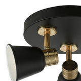 Dar Fry 3 Light Round Spotlight Black and Rose Gold –  from Amos Lighting + Home