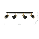 Dar Fry 4 Bar Spotlight Black and Rose Gold –  from Amos Lighting + Home