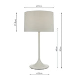 Dar Funchal Table Lamp Grey with Shade –  from Amos Lighting + Home