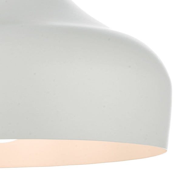 Dar Gaucho Small Pendant Matt White & Wood –  from Amos Lighting + Home