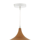 Dar Gaucho Large Pendant Gloss White & Wood –  from Amos Lighting + Home