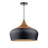 Dar Gaucho Large Pendant Matt Black & Wood –  from Amos Lighting + Home