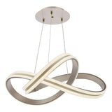 Dar Gavino Pendant Brushed Silver LED